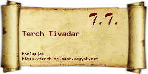 Terch Tivadar névjegykártya